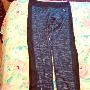U.S. polo Capri blue print leggings with mesh